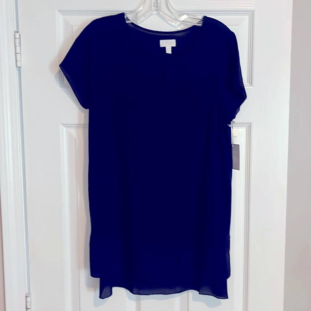 NWT A:Glow Maternity Navy Shirt-Size M- Mat